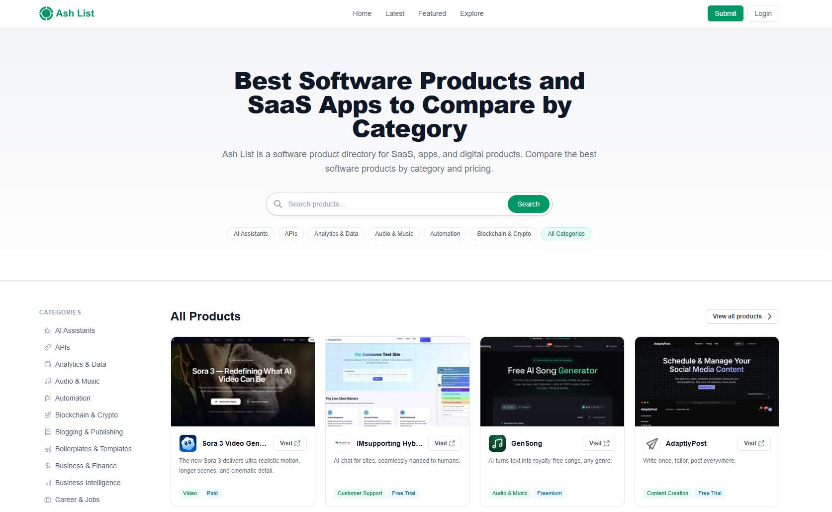 Ash list screenshot 1