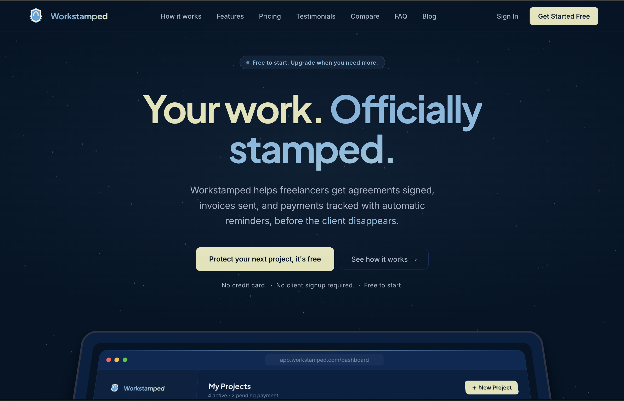 Workstamped: Your work. Officially stamped. screenshot 1