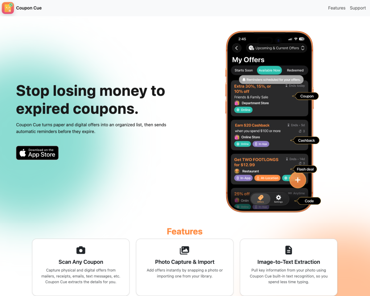 Coupon Cue screenshot 1