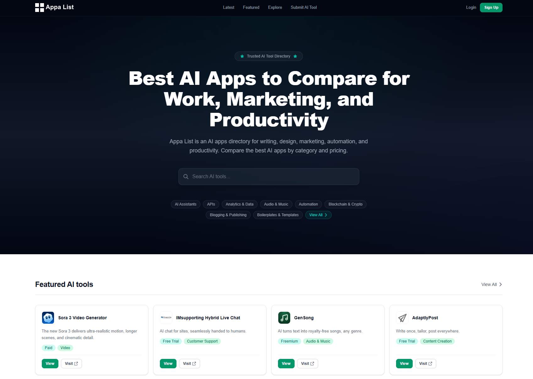 Appa List screenshot 1