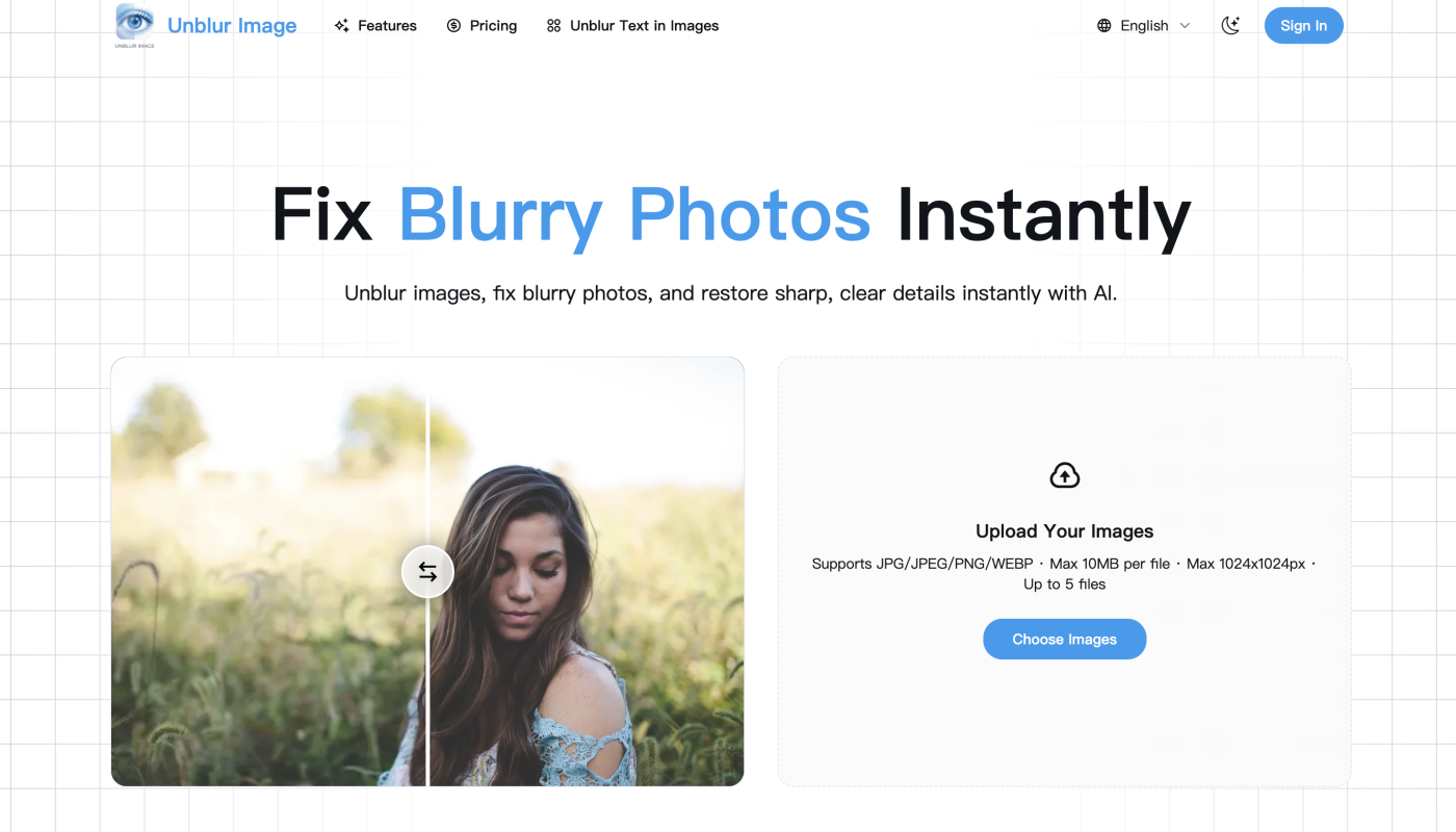 Unblur Image – AI Image Unblur & Photo Enhancement Tool screenshot 1