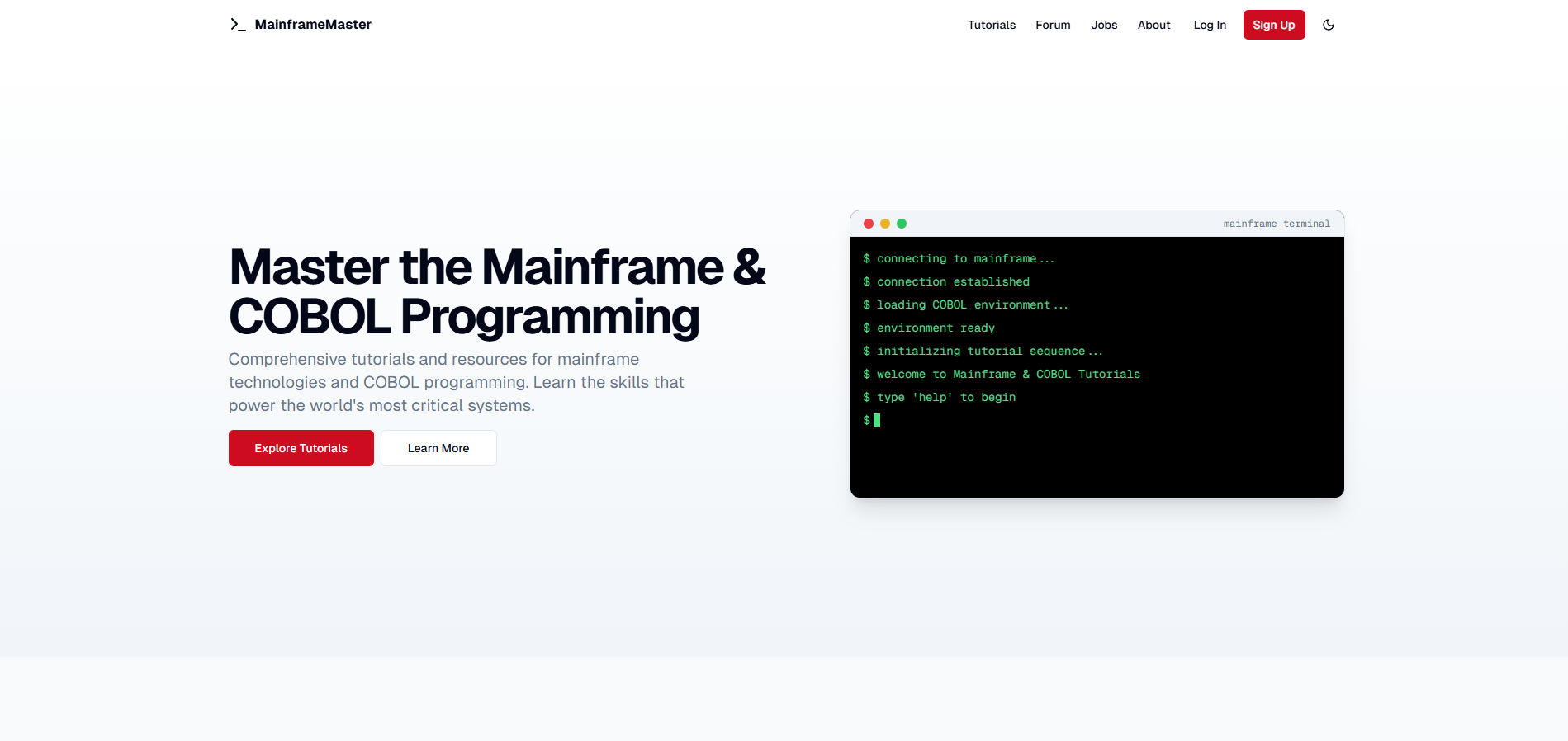 MainframeMaster - COBOL Mainframe Tutorials screenshot 1