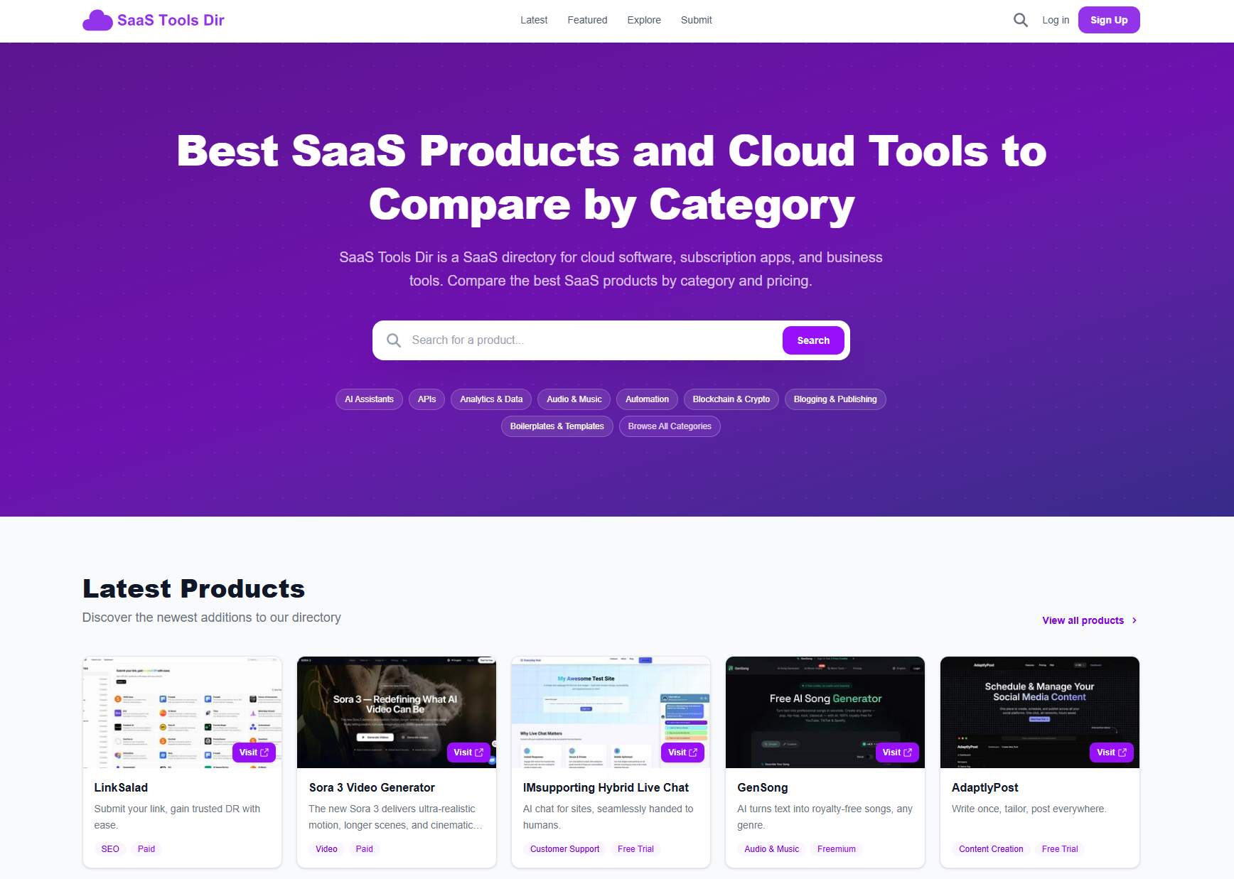 SaaS Tools Dir screenshot 1