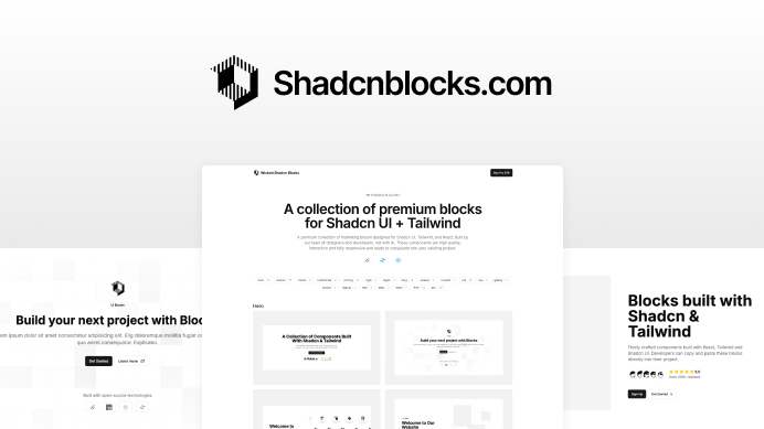 Shadcnblocks shadcn/ui blocks & components screenshot 1