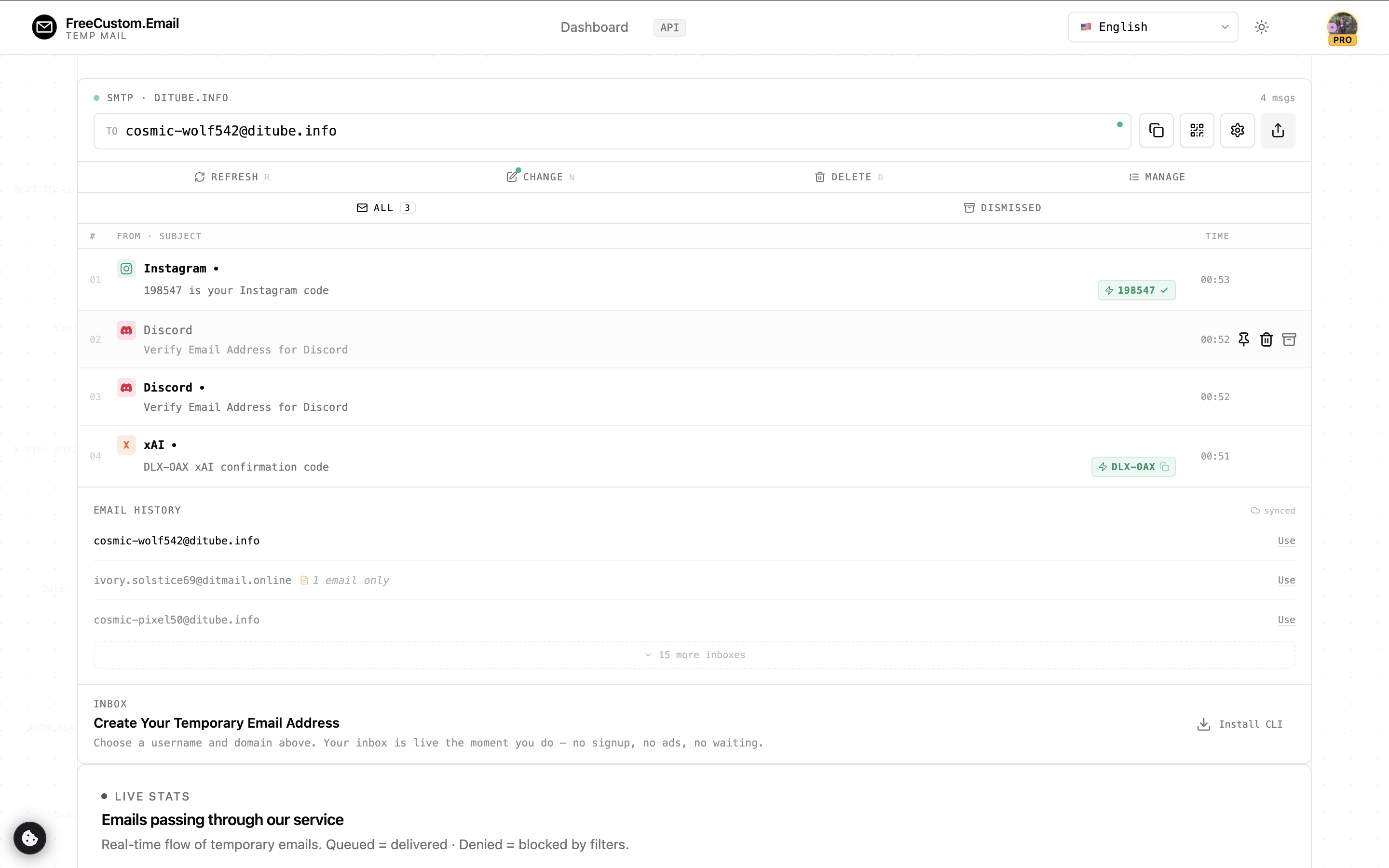 FreeCustom.Email - Disposable Email screenshot 1