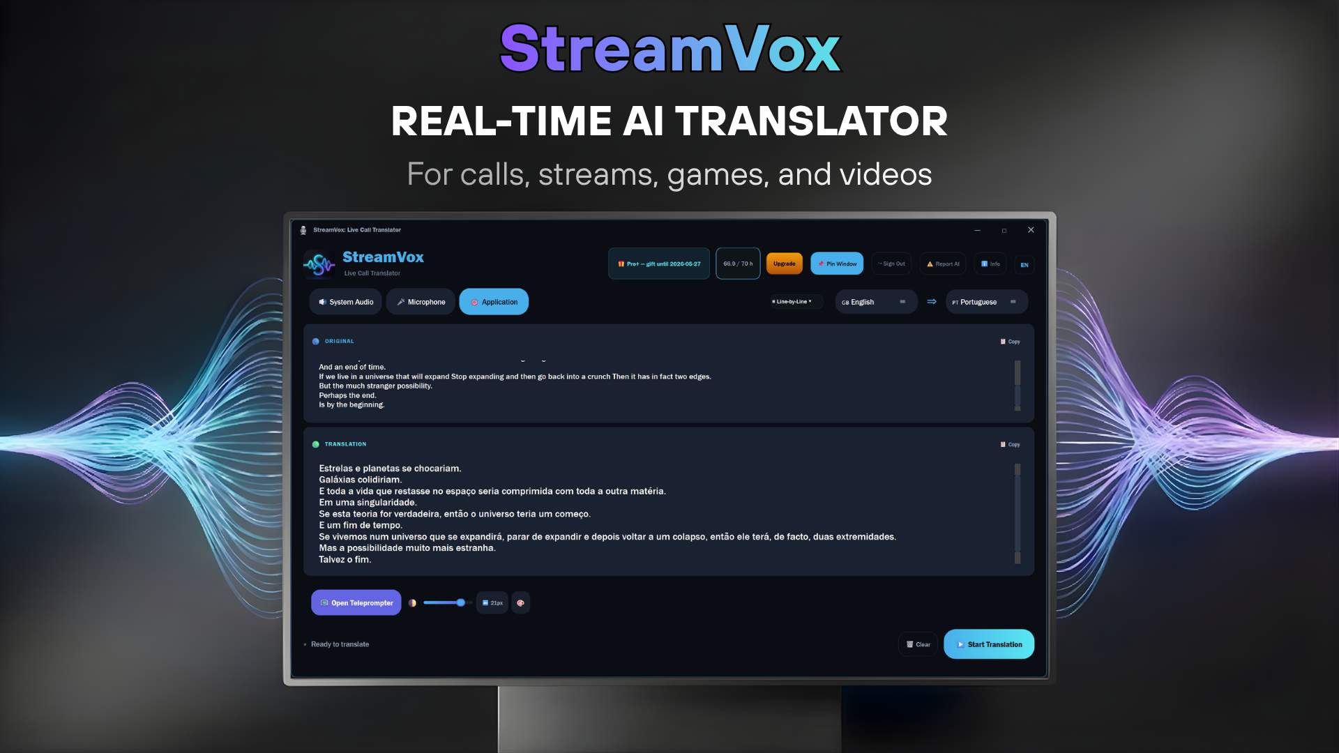 StreamVox - AI Live Translator screenshot 1