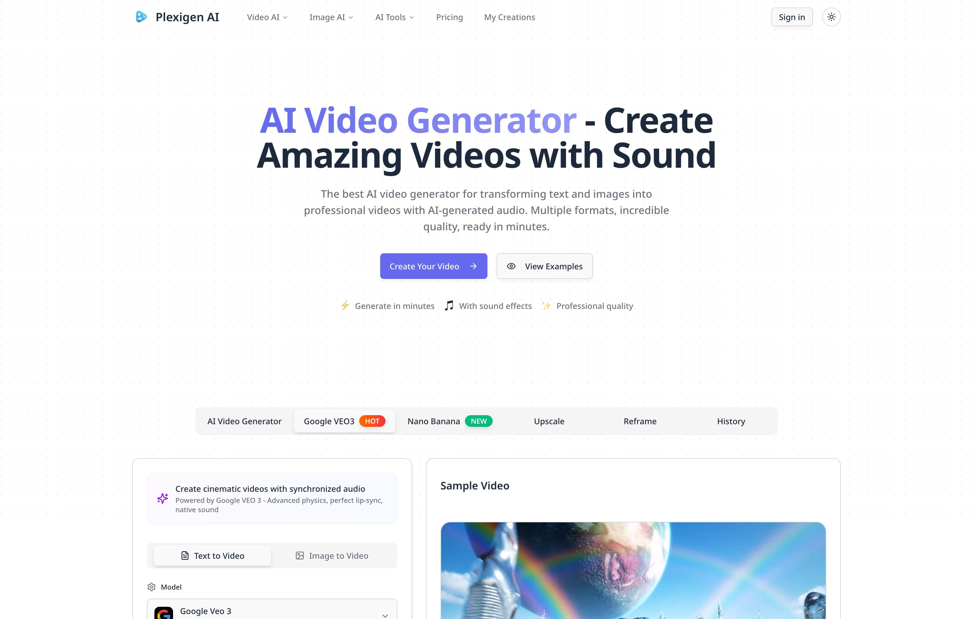 Plexigen AI: Generate Amazing Videos with Sound screenshot 1
