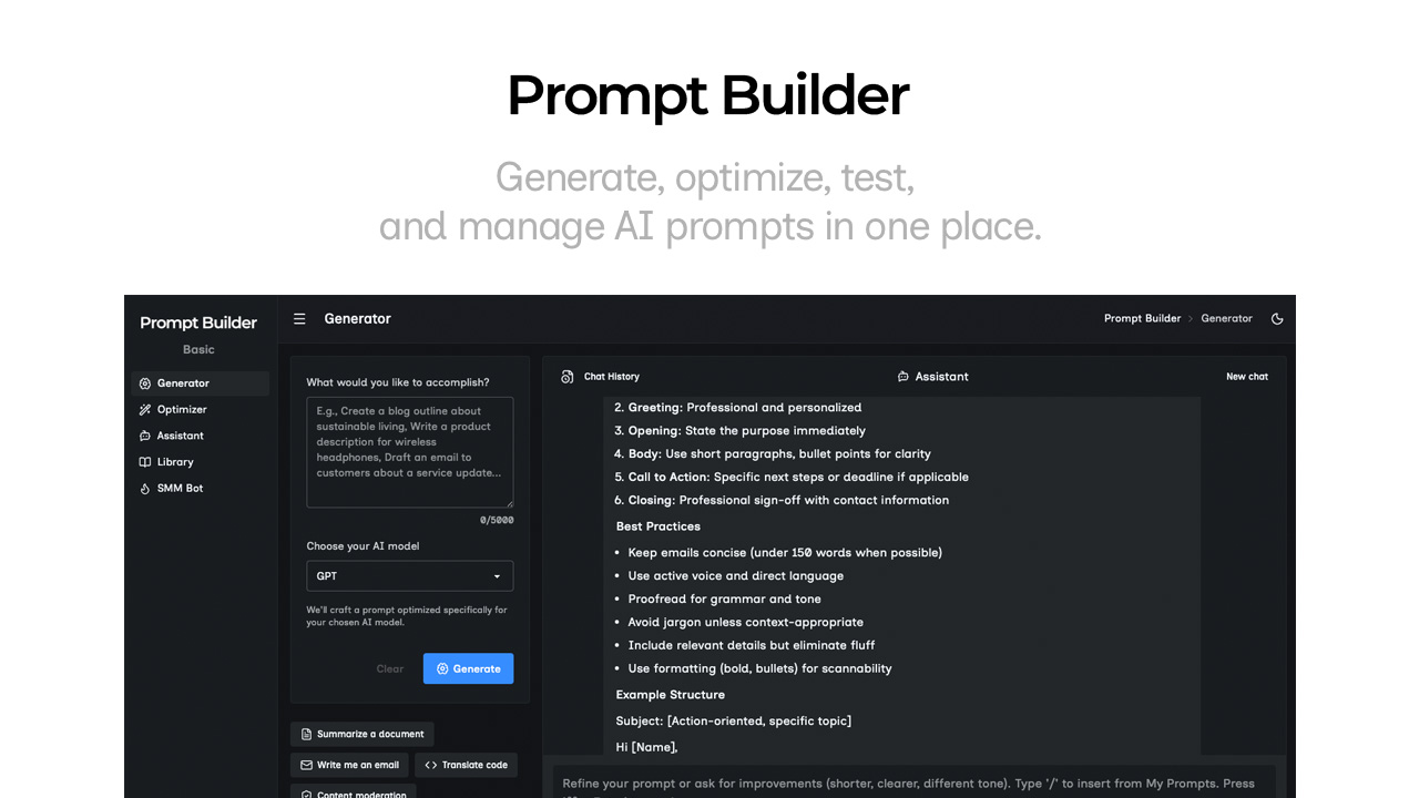 Prompt Builder screenshot 1