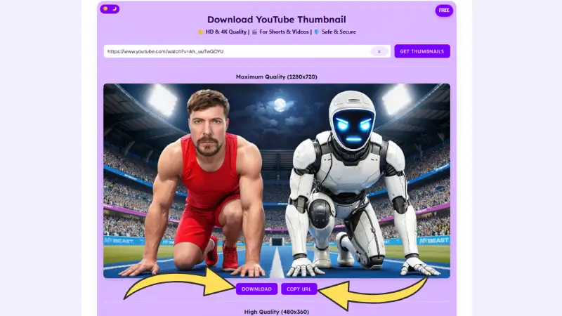 Picknar YouTube Thumbnail Downloader screenshot 1