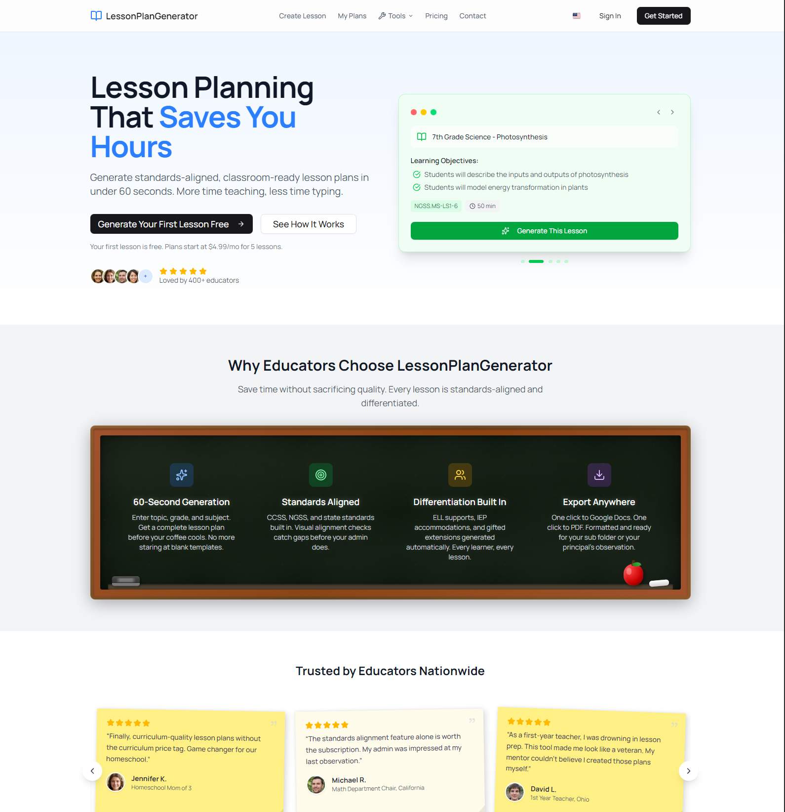 LessonPlanGenerator screenshot 1