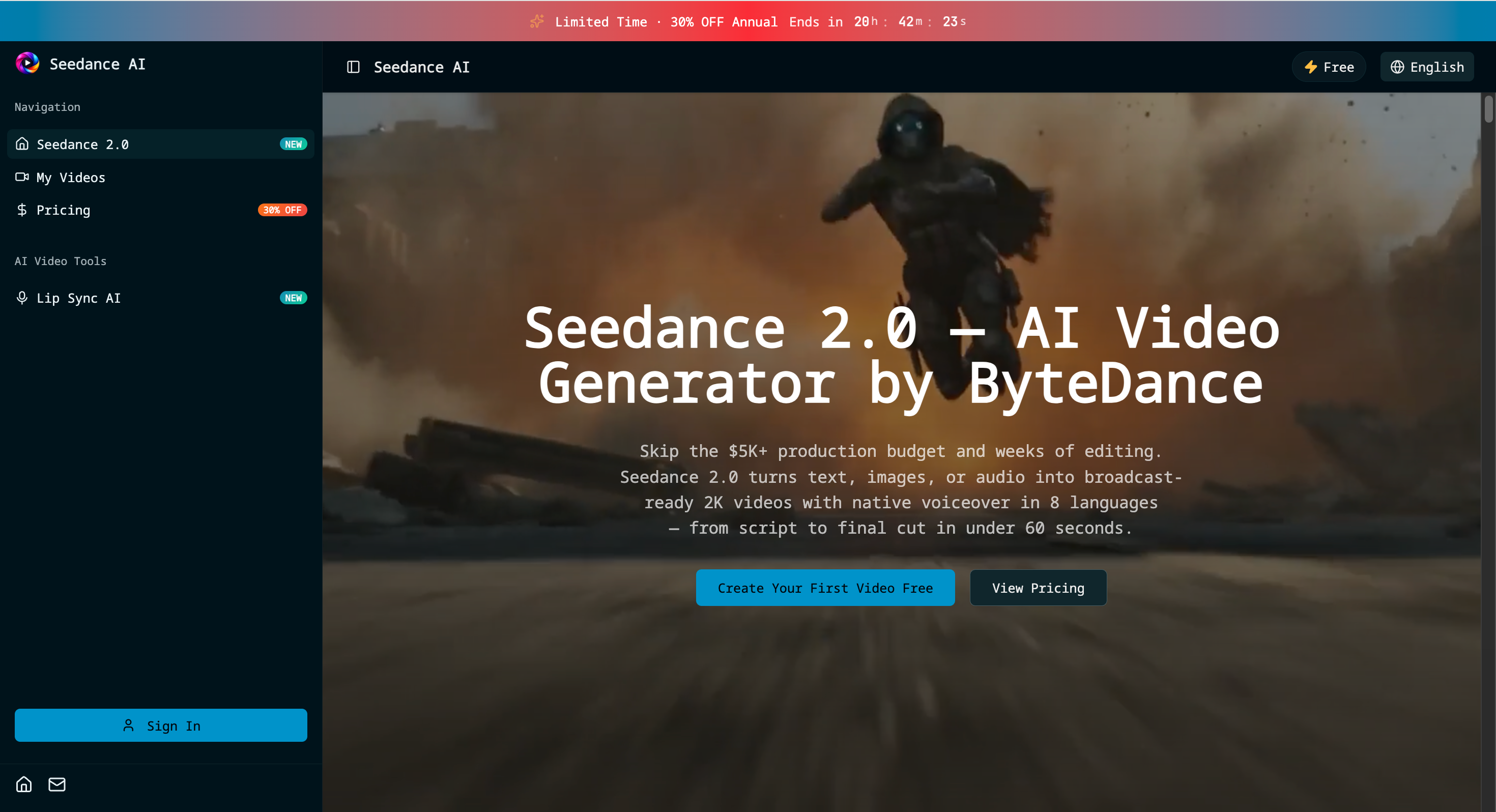 Seedance 2.0 screenshot 1