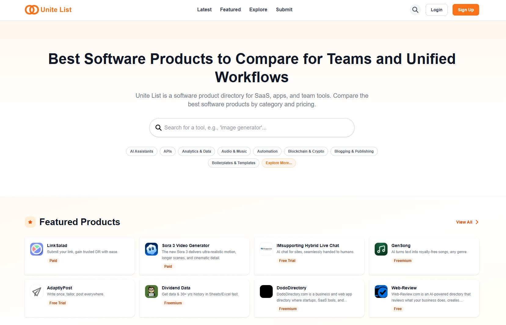 Unite List screenshot 1