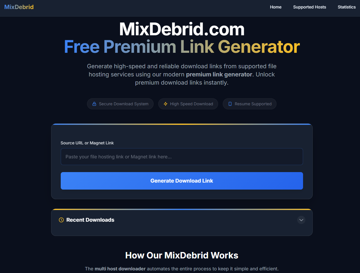 Premium Link Generator - Multi Host Downloader & Secure File Downloader screenshot 1