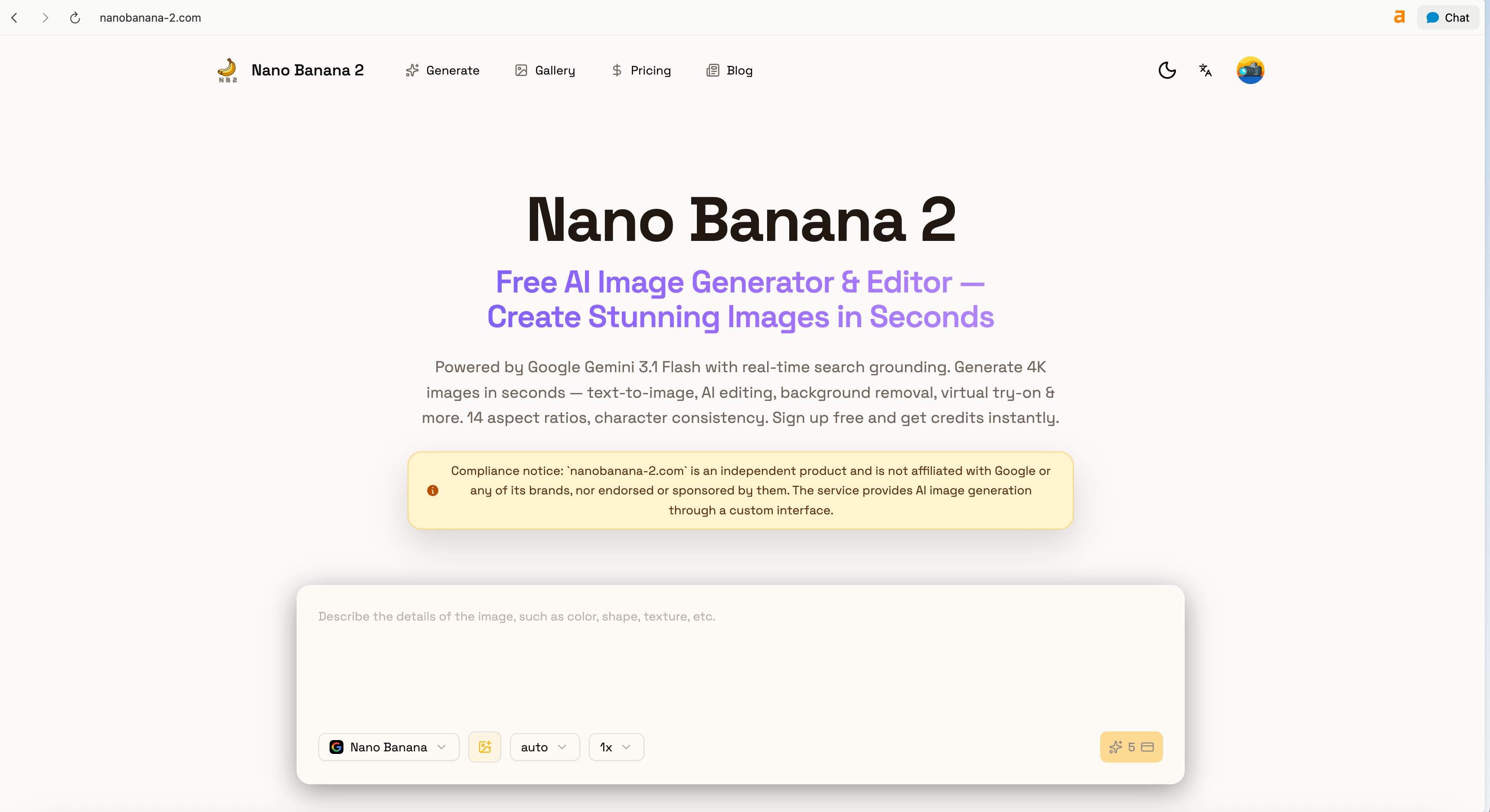 Nano Banana 2 AI screenshot 1