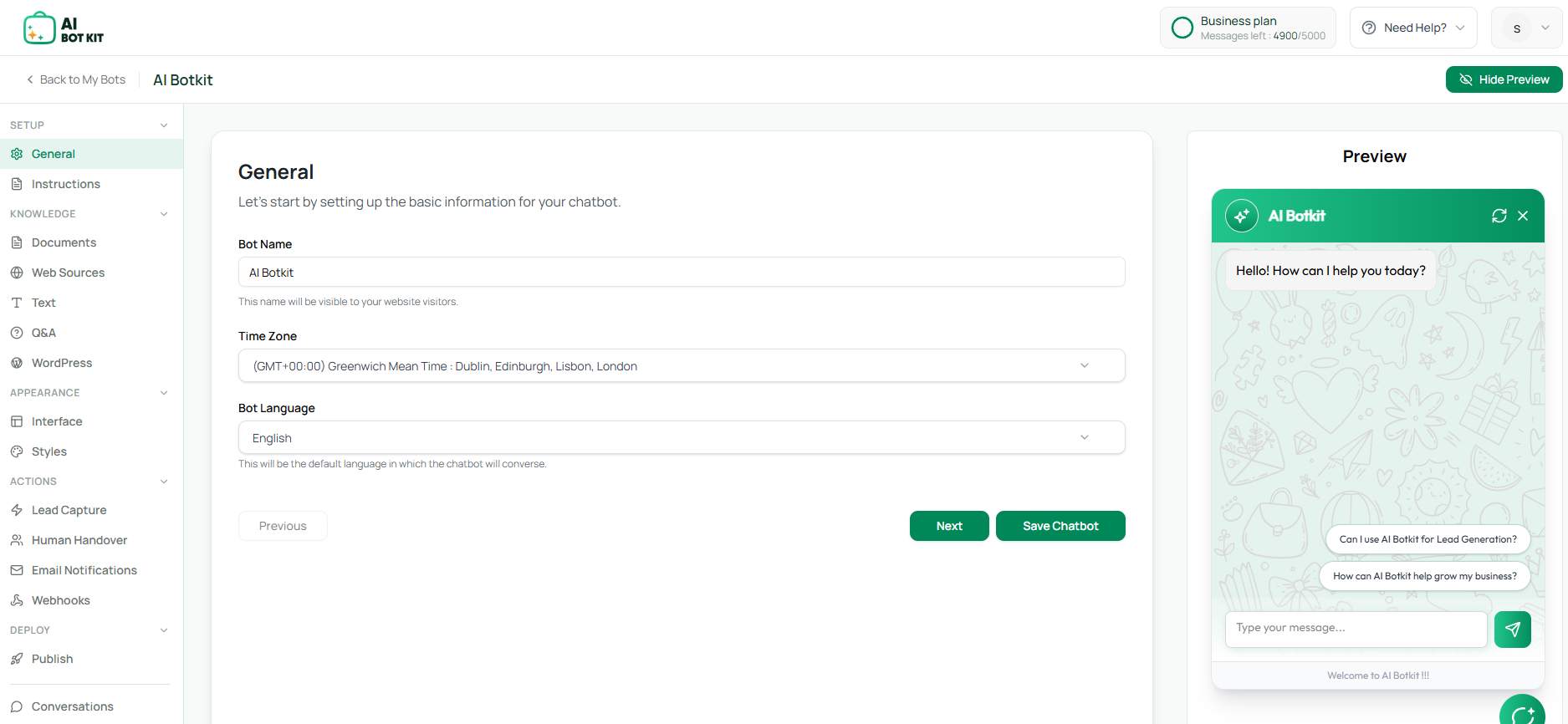 AI Botkit screenshot 1