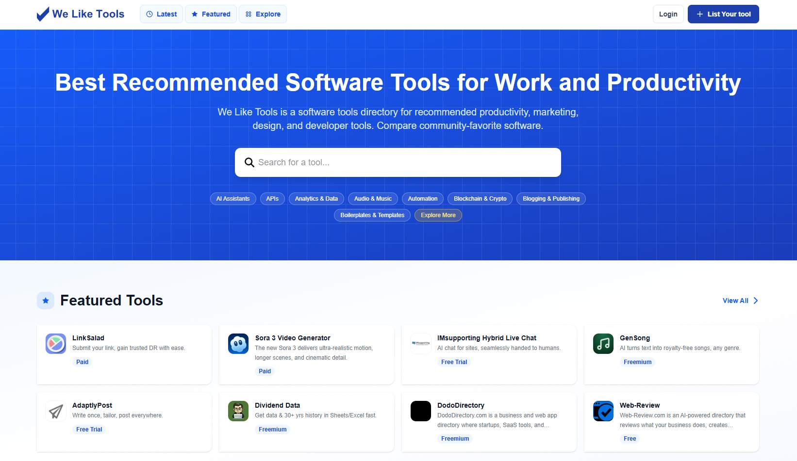 We Like Tools screenshot 1