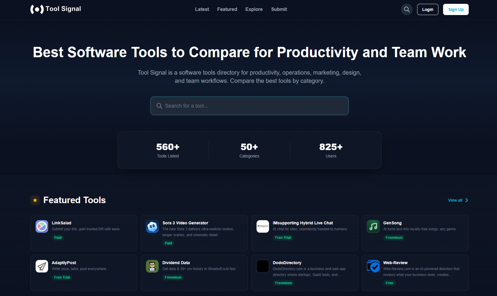 Tool Signal screenshot 1